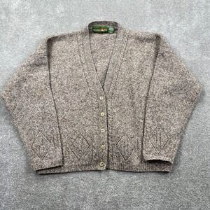 VTG Outback Red Womens‎ M 100% Wool Cardigan Sweater Buttons Cozy Knit